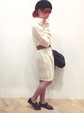「NICE CLAUP（ナイスクラップ）のアイテム（ブルゾン）」を使った、𝑚 𝑖 𝑠 𝑎 𝑡 𝑜さん（レディース・161cm）の冬コーディネート