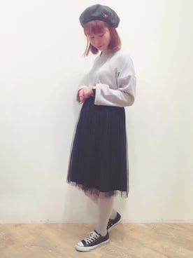 「NICE CLAUP（ナイスクラップ）のアイテム」を使った、𝑚 𝑖 𝑠 𝑎 𝑡 𝑜さん（レディース・161cm）の冬コーディネート