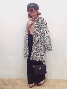 「NICE CLAUP（ナイスクラップ）のアイテム（その他アウター）」を使った、𝑚 𝑖 𝑠 𝑎 𝑡 𝑜さん（レディース・161cm）の冬コーディネート