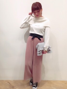 「NICE CLAUP（ナイスクラップ）のアイテム（パンツ）」を使った、𝑚 𝑖 𝑠 𝑎 𝑡 𝑜さん（レディース・161cm）の冬コーディネート