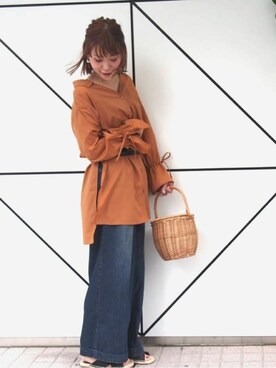 「NICE CLAUP（ナイスクラップ）のアイテム（パンツ）」を使った、𝑚 𝑖 𝑠 𝑎 𝑡 𝑜さん（レディース・161cm）の秋コーディネート