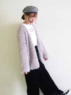 「NICE CLAUP（ナイスクラップ）のアイテム（ブルゾン）」を使った、𝑚 𝑖 𝑠 𝑎 𝑡 𝑜さん（レディース・161cm）の秋コーディネート