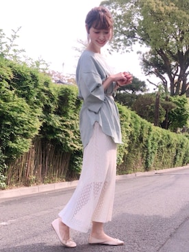 「NICE CLAUP（ナイスクラップ）のアイテム（その他）」を使った、𝑚 𝑖 𝑠 𝑎 𝑡 𝑜さん（レディース・161cm）の春コーディネート
