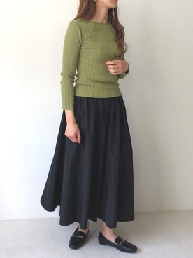 「Bou Jeloud（ブージュルード）のアイテム（ローファー）」を使った、masuda.さん（レディース・164cm）の冬コーディネート