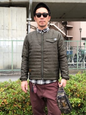 「サーフスタイル」｜「アイテム（ブルゾン）」を使った、naouさん（メンズ・173cm）の冬コーディネート