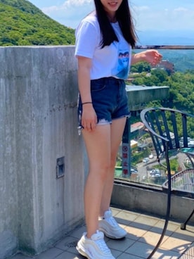 「BAKER（ベイカー）のアイテム」を使った、Tinaさん（レディース・161cm）の夏コーディネート