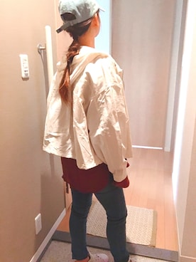 「RAY CASSIN（レイカズン）のアイテム（マウンテンパーカー）」を使った、SHi♡Riさん（レディース・156cm）の春コーディネート