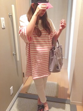 「Rodeo Crowns（ロデオクラウンズ）のアイテム（チュニック）」を使った、SHi♡Riさん（レディース・156cm）の夏コーディネート