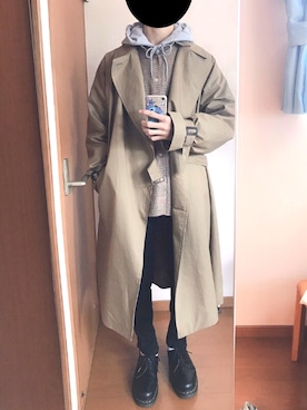 「CASPER JOHN AIVER（キャスパージョンアイバー）のアイテム（チェスターコート）」を使った、しょーご[相互フォローさん（メンズ・175cm）の冬コーディネート