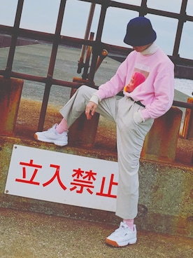 「アイテム（チノパンツ、ホワイト系）」を使った、しょーご[相互フォローさん（メンズ・175cm）の冬コーディネート