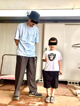 「アトランティックスターズ」｜「アイテム（スラックス）」を使った、bamboo5さん（メンズ・171cm）の夏コーディネート