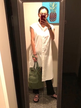 「OandI（オーアンドアイ）のアイテム」を使った、yukiyoさん（レディース・171cm）の夏コーディネート