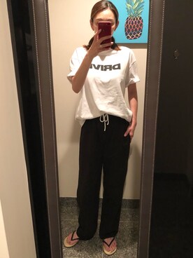「ZARA（ザラ）のアイテム（Tシャツ/カットソー、ホワイト系）」を使った、yukiyoさん（レディース・171cm）の夏コーディネート