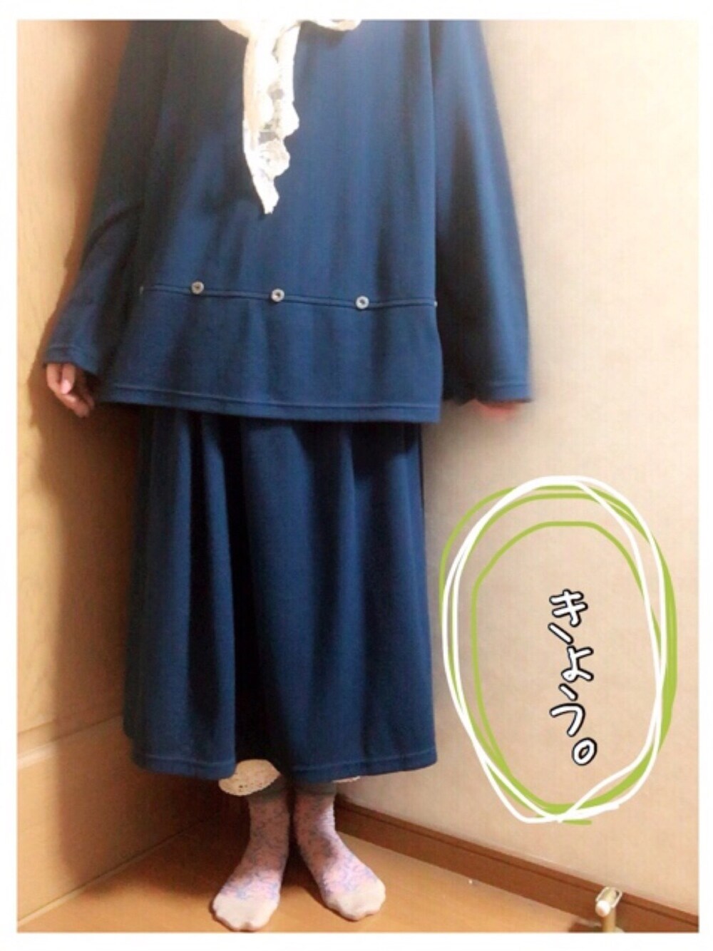 「お洒落さんとつながりたい、古着、古着MIX、古着好きな人と繋がりたい」｜「USEDのアイテム（その他、ブルー系）」を使った、f u a ∴さん（レディース・162cm）の春コーディネートの1枚目の写真