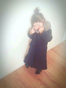 「アイテム（チェスターコート）」を使った、k*さん（キッズ・90cm）の冬コーディネート