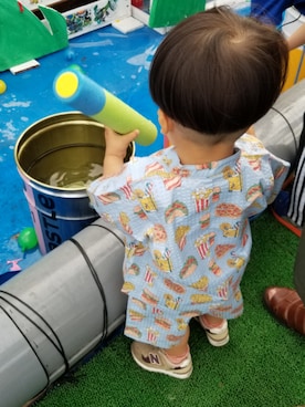 「fafa（フェフェ）のアイテム（浴衣）」を使った、k*さん（キッズ・90cm）の夏コーディネート