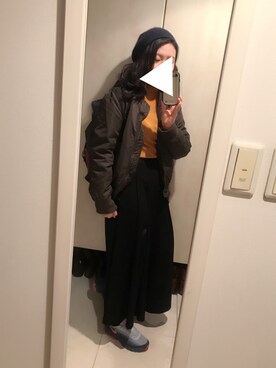 「OSMOSIS（オズモーシス）のアイテム（ハンチング/ベレー帽）」を使った、コトさんさん（レディース・157cm）の冬コーディネート