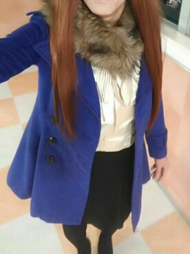 「アイテム（ピーコート）」を使った、西村らんさん（メンズ・170cm）の春コーディネート