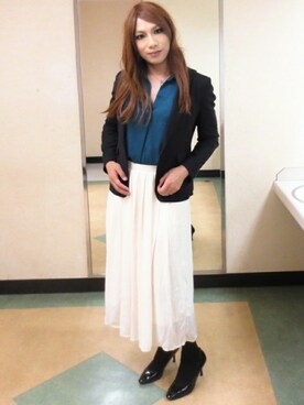 「one way（ワンウェイ）のアイテム（パンツ）」を使った、西村らんさん（メンズ・170cm）の春コーディネート