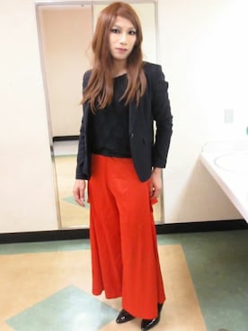 「MURUA（ムルーア）のアイテム」を使った、西村らんさん（メンズ・170cm）の春コーディネート