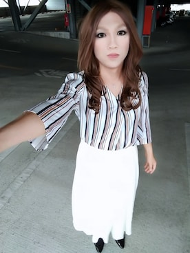 「one way（ワンウェイ）のアイテム（パンツ）」を使った、西村らんさん（メンズ・170cm）の夏コーディネート