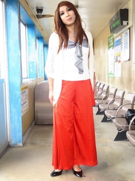 「CECIL McBEE（セシルマクビー）のアイテム（Tシャツ/カットソー）」を使った、西村らんさん（メンズ・170cm）の秋コーディネート