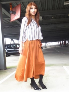「AVAN LILY（アヴァンリリィ）のアイテム」を使った、西村らんさん（メンズ・170cm）の秋コーディネート