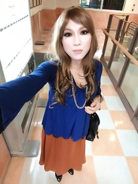 「AVAN LILY（アヴァンリリィ）のアイテム」を使った、西村らんさん（メンズ・170cm）の秋コーディネート