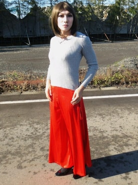 「MURUA（ムルーア）のアイテム」を使った、西村らんさん（メンズ・170cm）の冬コーディネート