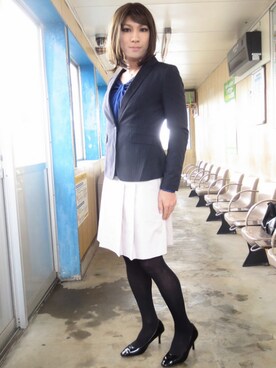 「m.f.editorial（エムエフエディトリアル）のアイテム（スカート）」を使った、西村らんさん（メンズ・170cm）の冬コーディネート