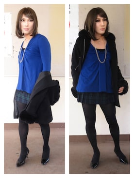 「LIPSERVICE（リップサービス）のアイテム（その他アウター）」を使った、西村らんさん（メンズ・170cm）の冬コーディネート