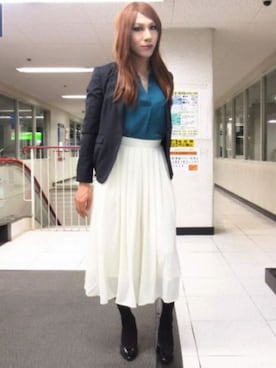 「one way（ワンウェイ）のアイテム（パンツ）」を使った、西村らんさん（メンズ・170cm）の冬コーディネート