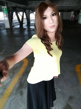 「one way（ワンウェイ）のアイテム」を使った、西村らんさん（メンズ・170cm）の夏コーディネート