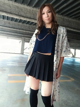 「one way（ワンウェイ）のアイテム」を使った、西村らんさん（メンズ・170cm）の夏コーディネート