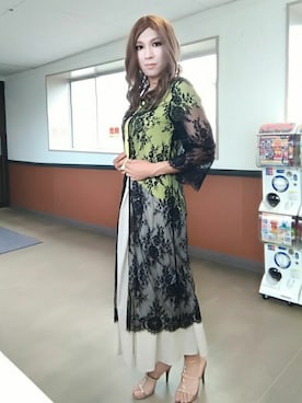 「CECIL McBEE（セシルマクビー）のアイテム（ニット/セーター）」を使った、西村らんさん（メンズ・170cm）の夏コーディネート