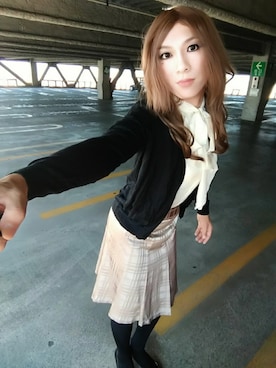 「m.f.editorial（エムエフエディトリアル）のアイテム（スカート）」を使った、西村らんさん（メンズ・170cm）の秋コーディネート