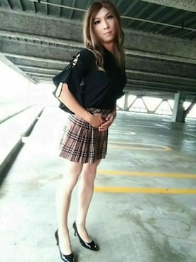 「CECIL McBEE（セシルマクビー）のアイテム（トップス）」を使った、西村らんさん（メンズ・170cm）の秋コーディネート