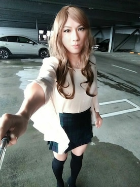 「CECIL McBEE（セシルマクビー）のアイテム（Tシャツ/カットソー）」を使った、西村らんさん（メンズ・170cm）の冬コーディネート