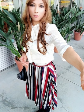 「one way（ワンウェイ）のアイテム」を使った、西村らんさん（メンズ・170cm）の夏コーディネート