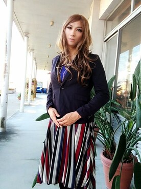 「one way（ワンウェイ）のアイテム」を使った、西村らんさん（メンズ・170cm）の夏コーディネート