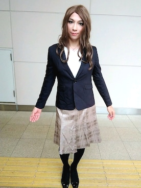 「CECIL McBEE（セシルマクビー）のアイテム（ニット/セーター）」を使った、西村らんさん（メンズ・170cm）の夏コーディネート