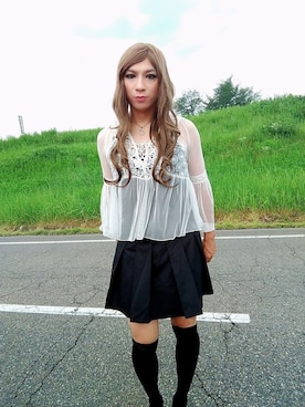「CECIL McBEE（セシルマクビー）のアイテム」を使った、西村らんさん（メンズ・170cm）の秋コーディネート