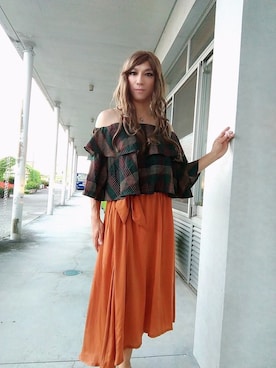 「AVAN LILY（アヴァンリリィ）のアイテム」を使った、西村らんさん（メンズ・170cm）の秋コーディネート