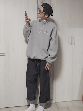 「Champion（チャンピオン）のアイテム（ハンチング/ベレー帽）」を使った、takuさん（メンズ・179cm）の春コーディネート