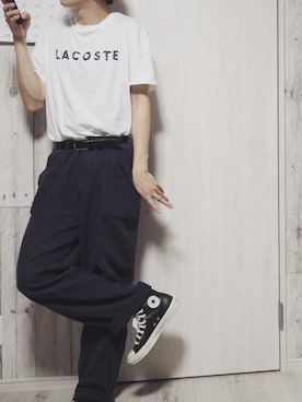 「アイテム（化粧水）」を使った、takuさん（メンズ・179cm）の春コーディネート