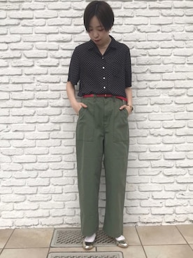 「Dot＆Stripes CHILD WOMAN（ドットアンドストライプス　チャイルドウーマン）のアイテム（パンプス）」を使った、Iwaさん（レディース・160cm）の春コーディネート
