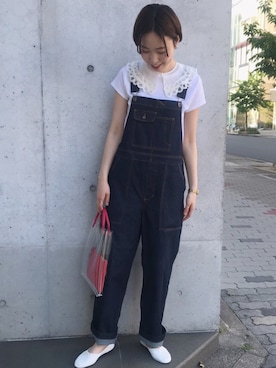 「アイテム（オールインワン・サロペット）」を使った、Iwaさん（レディース・160cm）の春コーディネート