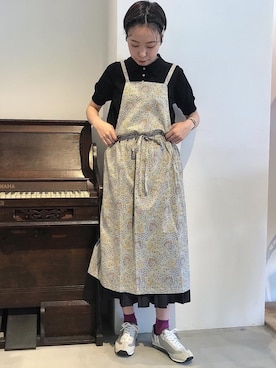 「アイテム（ポロシャツ）」を使った、Iwaさん（レディース・160cm）の秋コーディネート