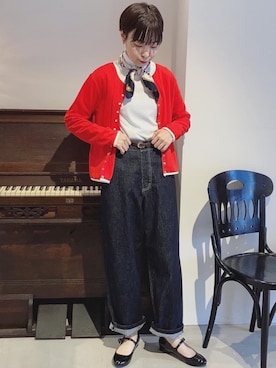 「レトロ」｜Iwaさん（レディース・160cm）の秋コーディネート