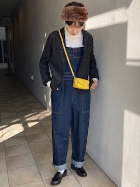 「アイテム（サロペット/オーバーオール）」を使った、Iwaさん（レディース・160cm）の秋コーディネート